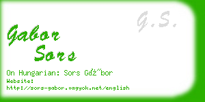 gabor sors business card